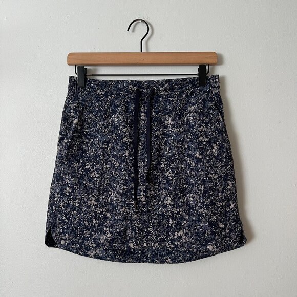 Athleta Midtown Blue Gray Speckle Athletic Skort Women's Size 4 - Picture 1 of 9